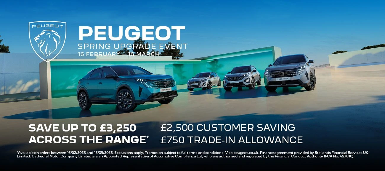 Secure a £750 trade-in allowance when you purchase your next Peugeot from Arbury